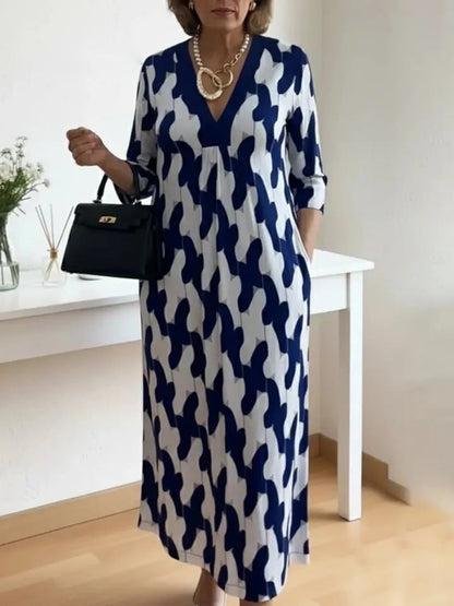 Asella | Elegantes Midikleid mit Kunstprint