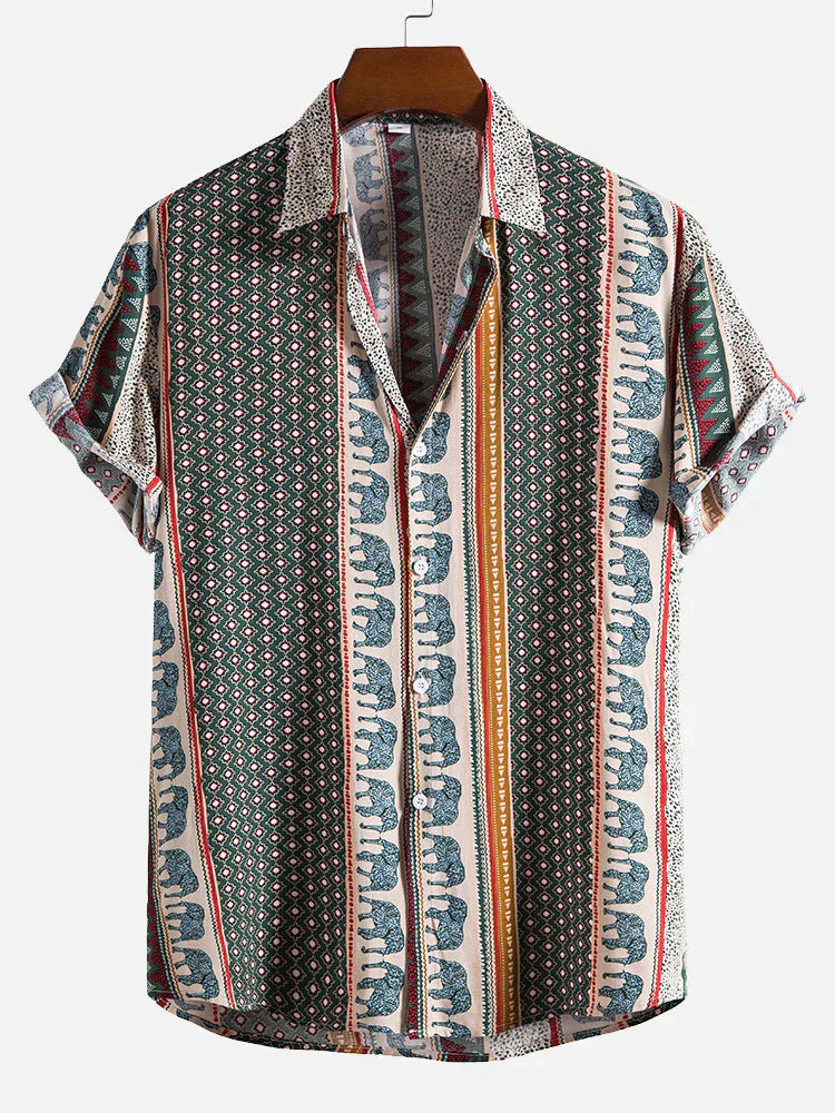 Oliver - Chemise manches courtes imprimé éléphant