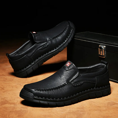 Handcrafted orthopaedic leather loafers for men