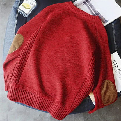 Tom Hollinger | Grobstrickpullover mit Ellenpatches