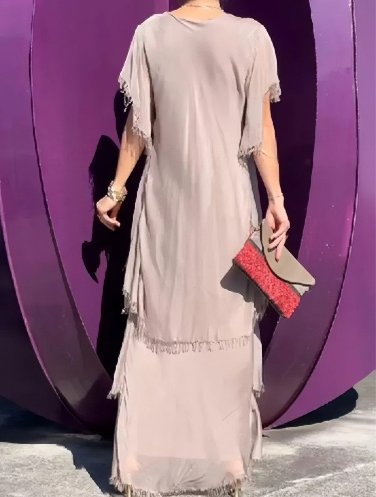 RegalGrace | V-Ausschnitt Maxikleid