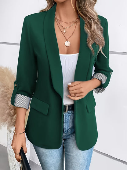 Chief - Roll-Sleeve Open Blazer