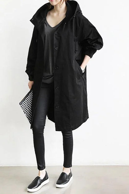 Damen Oversized Regenmantel | Lang
