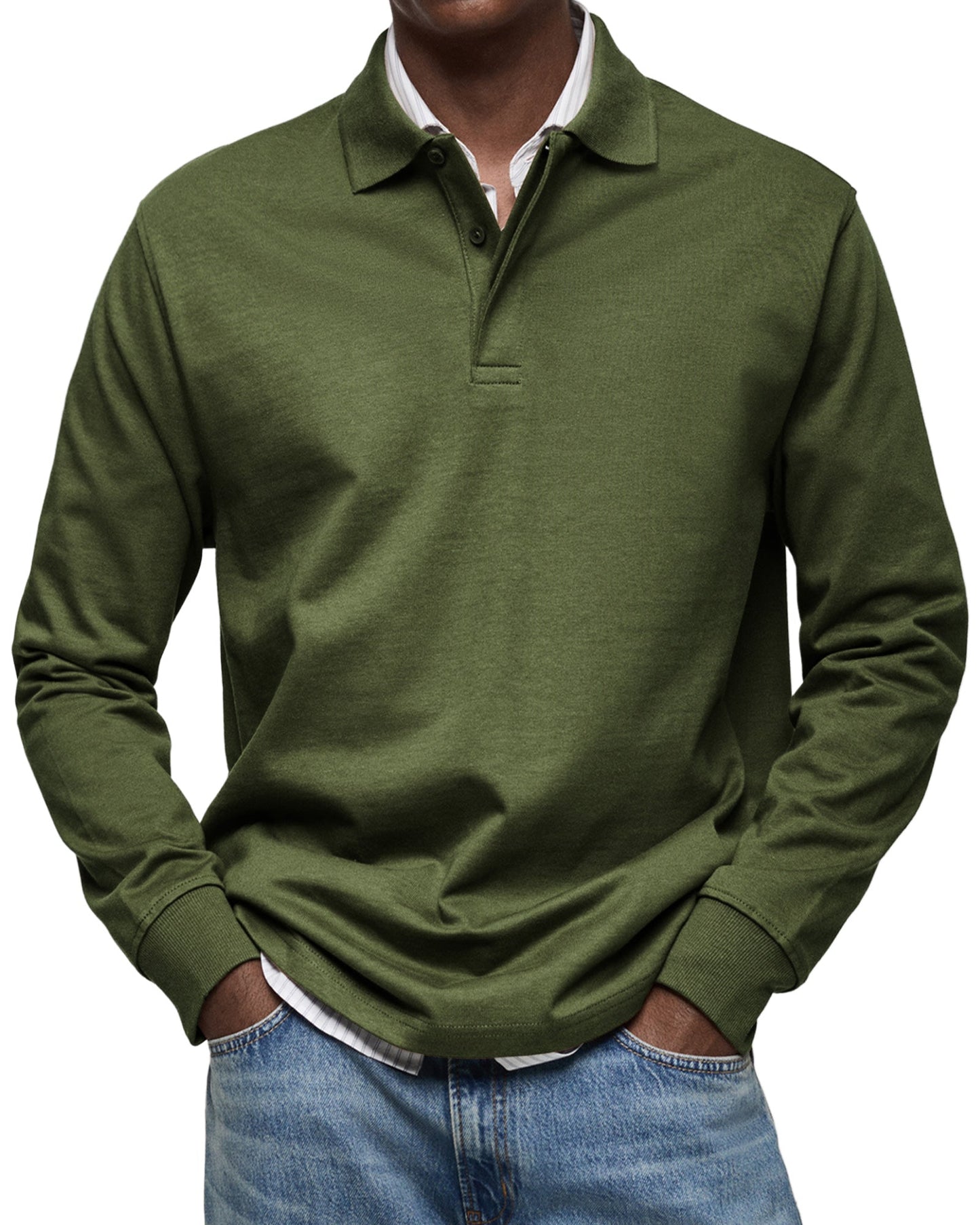 Elias™ | Essential Langarm-Poloshirt