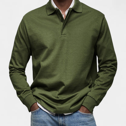 Tomáš – Elegantní pánské polo s dlouhým rukávem