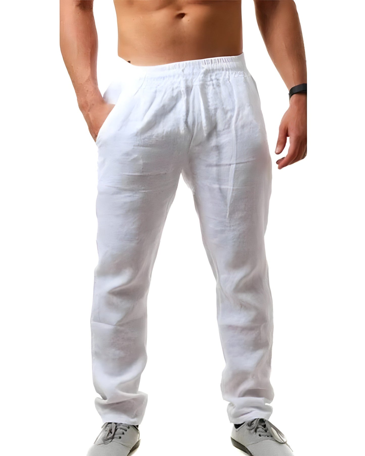 Harlan | Men’s Linen Trousers Breathable Relaxed Fit Casual Summer Wear | Lightweight Comfortable Men’s Trousers