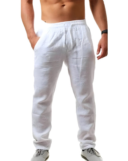 Harlan | Men’s Linen Trousers Breathable Relaxed Fit Casual Summer Wear | Lightweight Comfortable Men’s Trousers