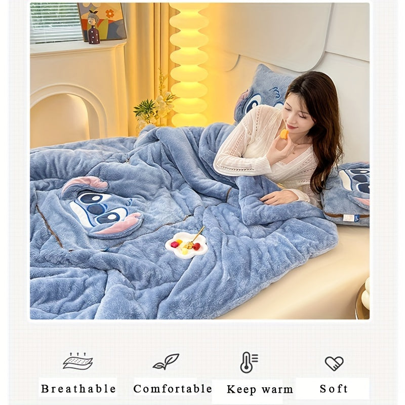 Stitch Kussen-Deken in Eén - Voor Comfort en Knusheid in Eén