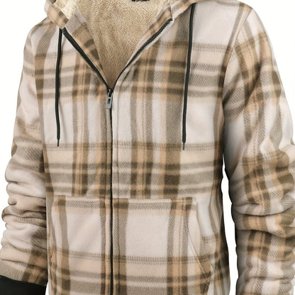 Luthar | Heren fleece hoodiejack voor zware omstandigheden – Warme winterjas met verstelbare capuchon