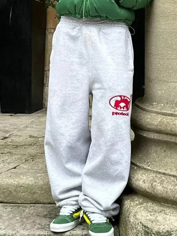 Darian – Vintage Print Sweatpants in Uni-Farbe für Herren