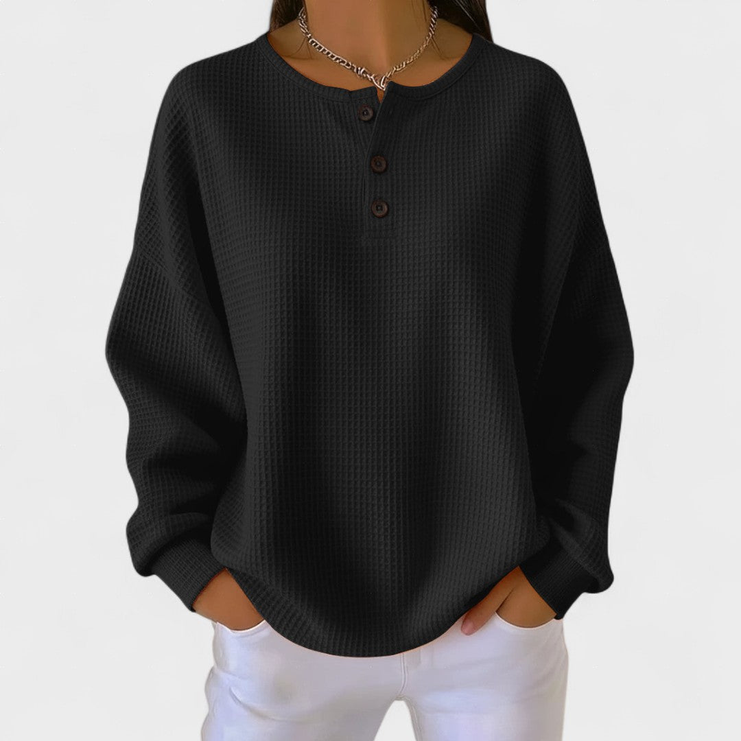 Piper | Cosy Waffle Knit Henley