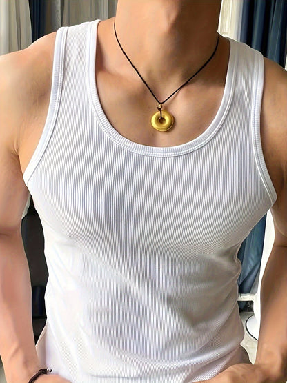 Men’s Breathable Summer Tank Top – Lightweight Comfortable Athletic Casual Workout Tee