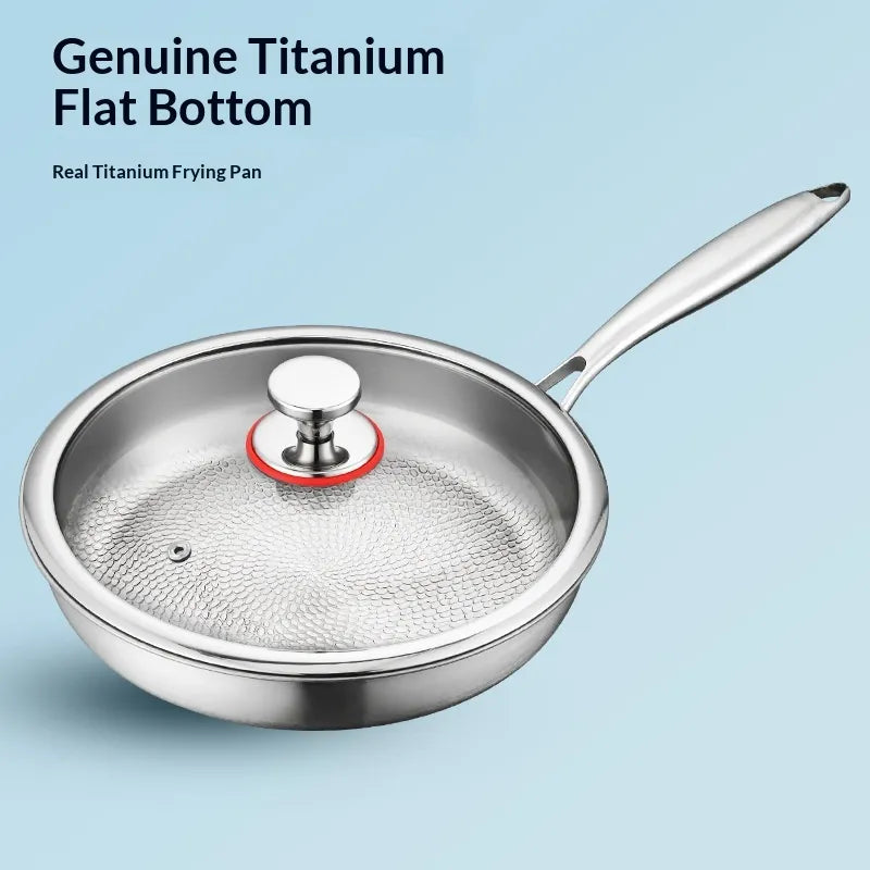 Forza Titan | Handgehamerde RVS Koekenpan – Titanium Versterkt – Inductie Geschikt