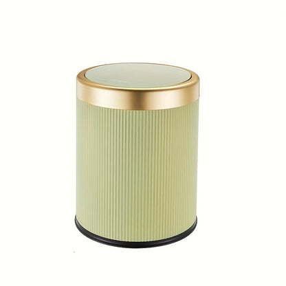 Chic Oval Waste Bin | Touchless Opening Trash Can with Dual Bucket
