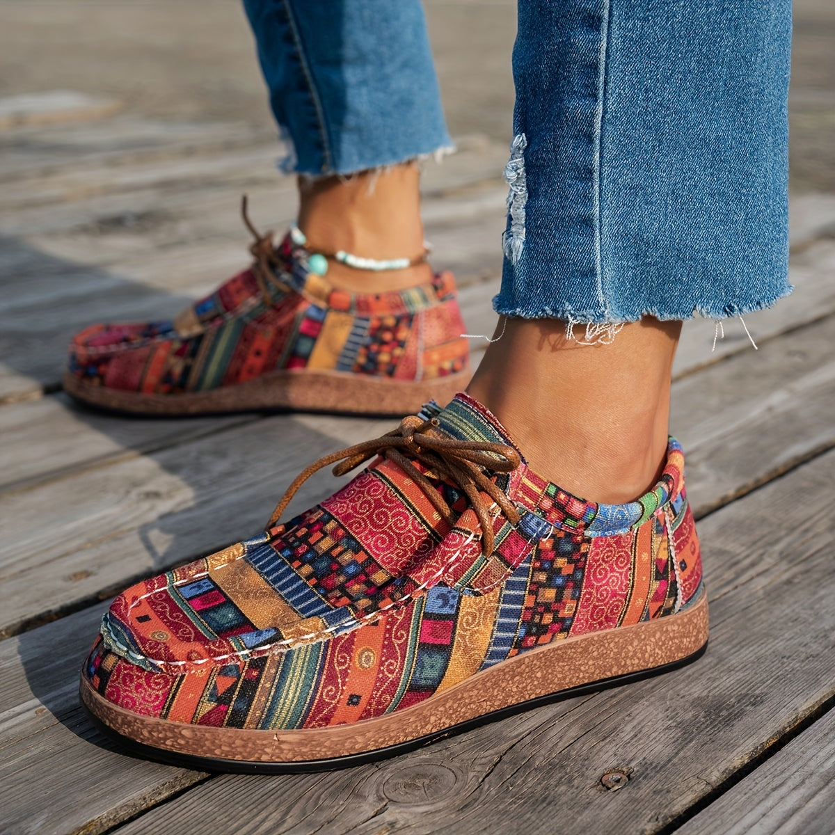 Sneakers Comode con Patchwork Vivace – Calzature Eleganti per Tutti i Giorni
