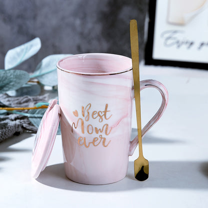 Moederdagcadeau | Marmeren Mokset met Gouden Opdruk – Het Perfecte Moederdagcadeau
