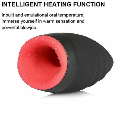 Automatic Oral Sex Machine Masturbation Cup Vibrating Heating Realistic