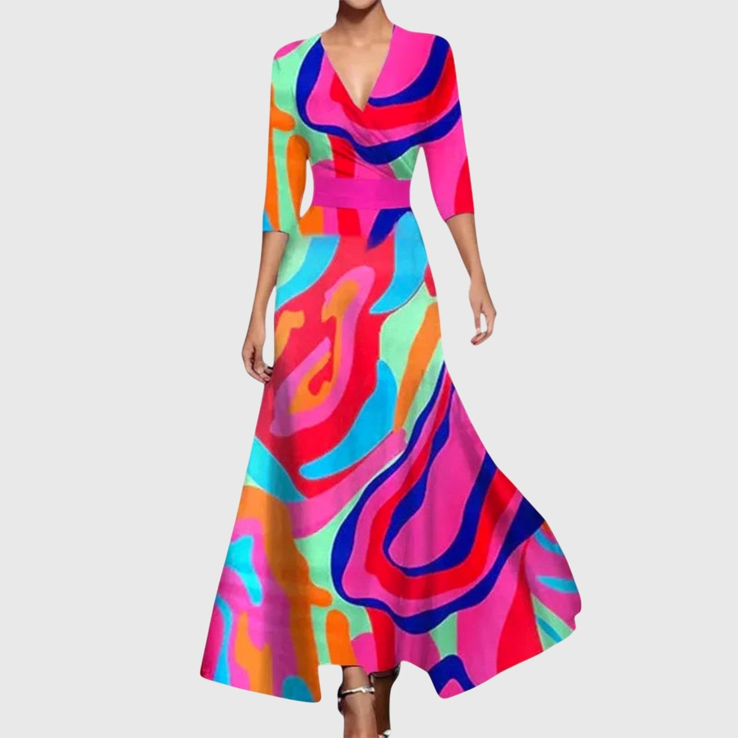 Damen-Maxikleid mit Schlitz