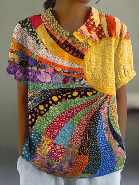 Cosmina | Cămașă Patchwork Sunburst