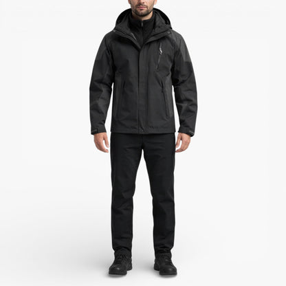 Men’s Waterproof Hooded Hiking Jacket Windproof Outdoor Shell