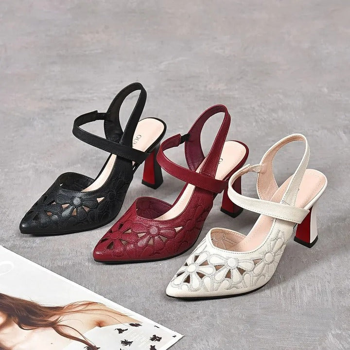 Tacones altos de piel suave