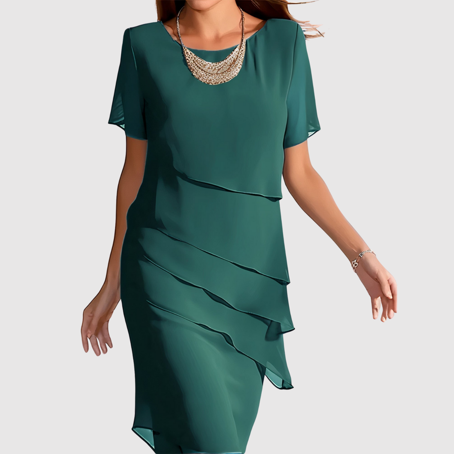 Eliška – Elegancka sukienka o warstwowym designie