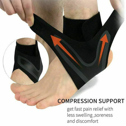 Compression Sleeve Support for Ankle with Plantar Wrap