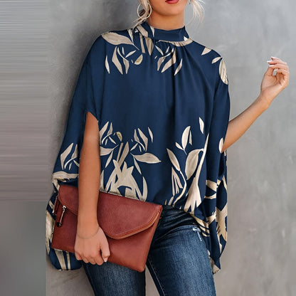 Malina | Damska Elegancka Bluzka z Artystycznym Wzorem Casual