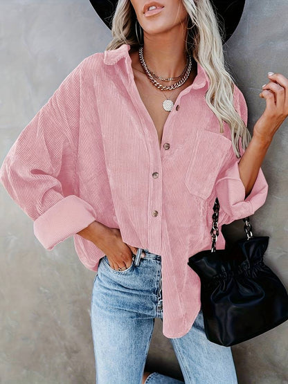 Dorelle | Corduroy shirt voor dames – Lange mouwen, relaxte pasvorm, zachte en veelzijdige casual top