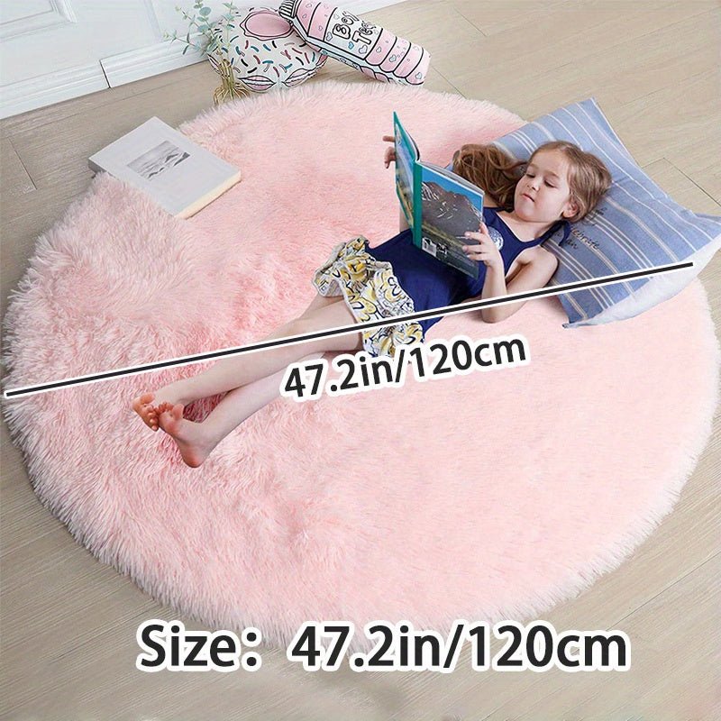 Rund fluffig matta - Clouda