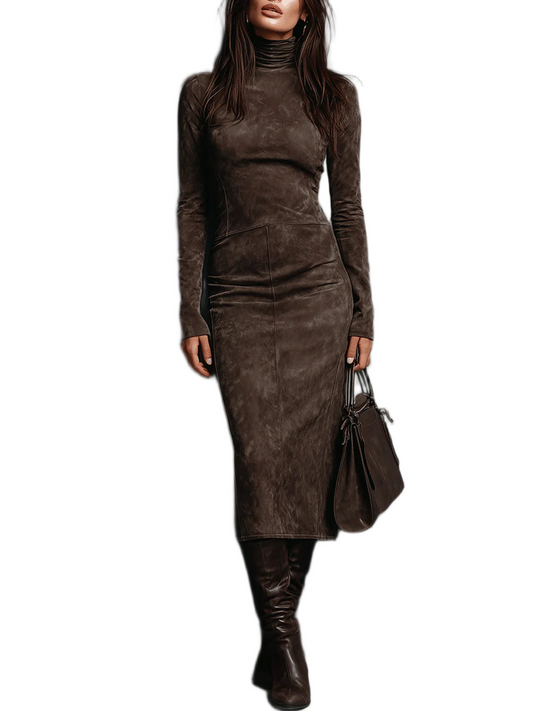 Linn | Midi-Kleid in Braun