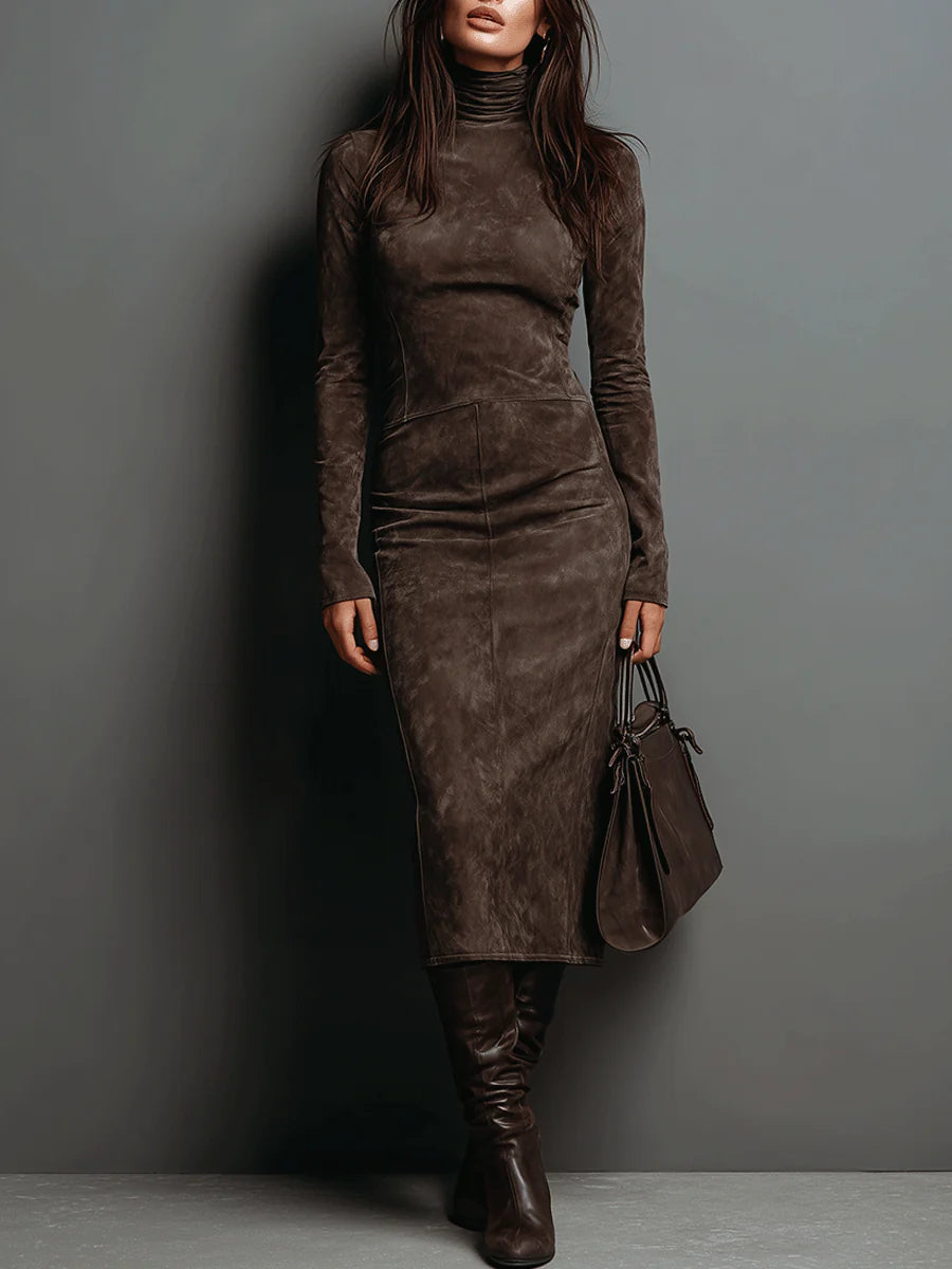Linn | Midi-Kleid in Braun