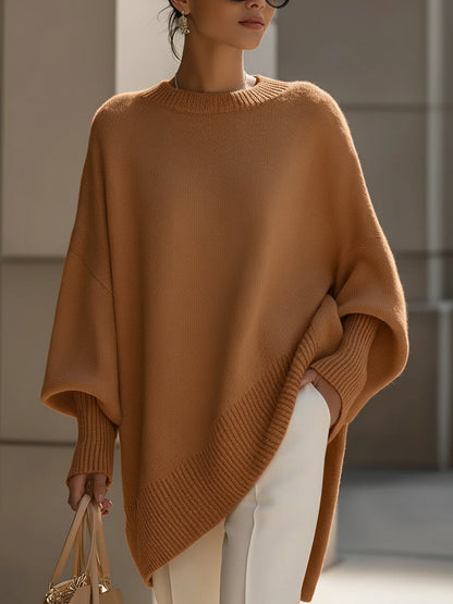 Gemütlicher übergroßer Strickpullover