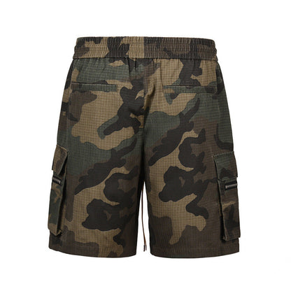 Men's Camo Cargo Shorts Streetwear Utility Style