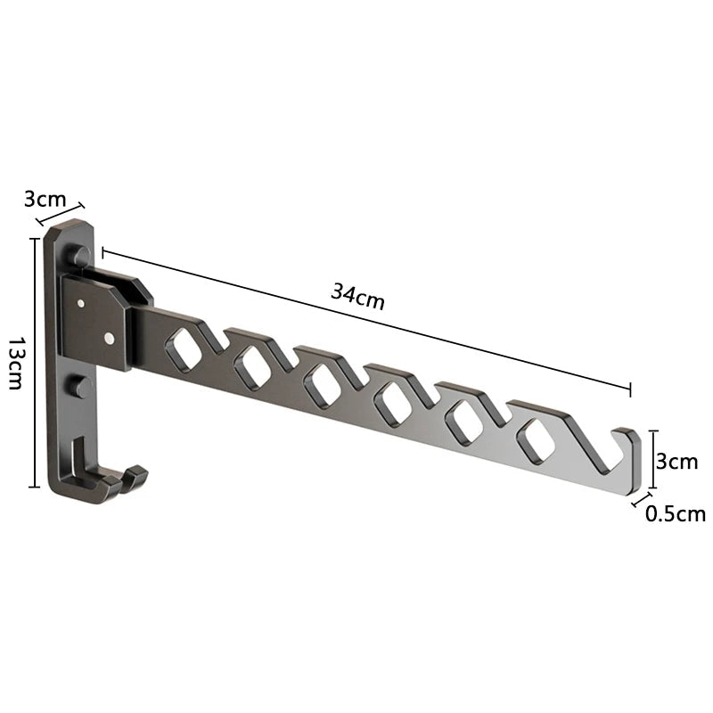 Klappbarer Wandtrockner mit 180° Schwenkfunktion
