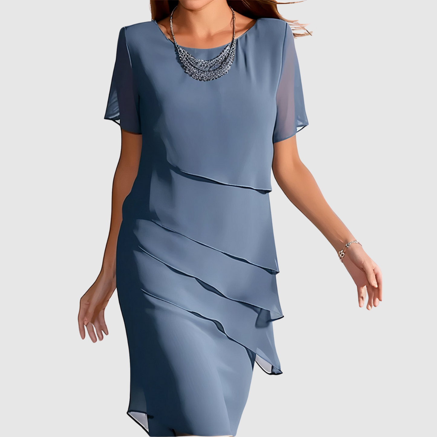Eliška – Elegancka sukienka o warstwowym designie