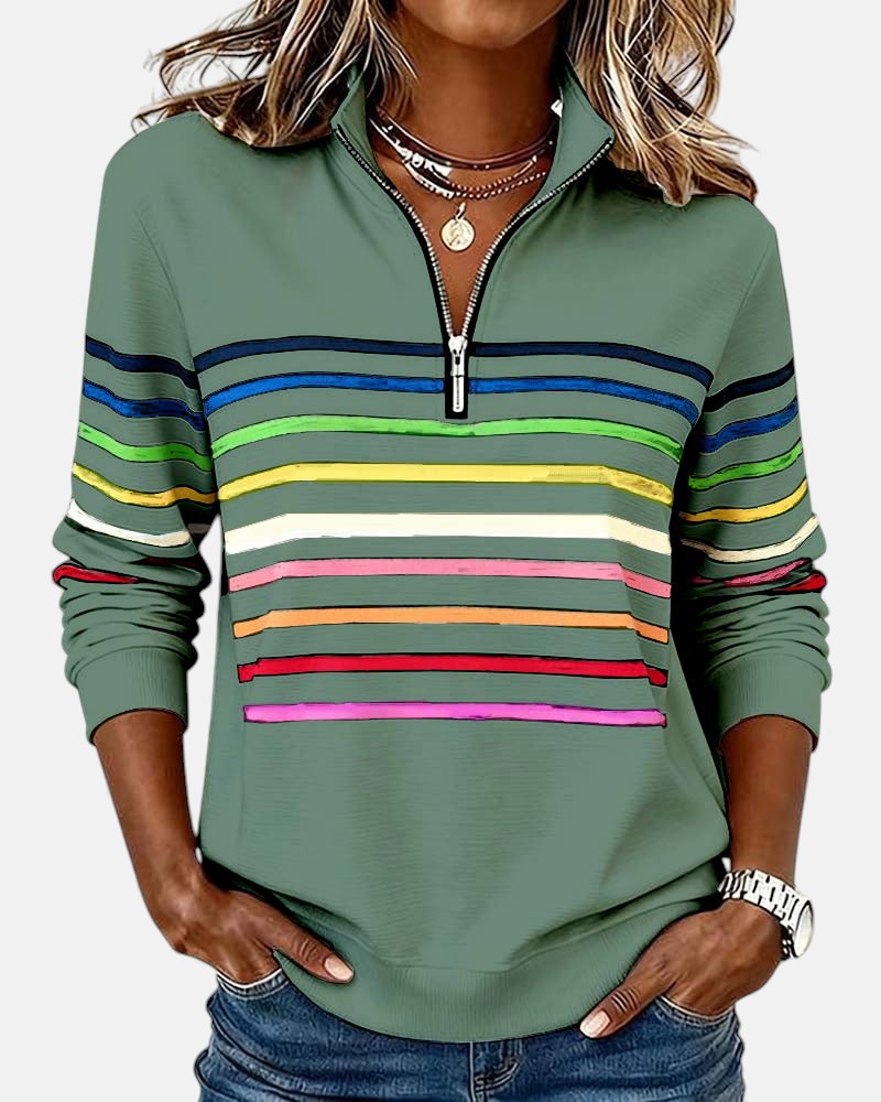 Vera - Striped Comfortable Jumper