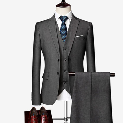 Adam - 3 piece set with blazer, vest and high waist pant