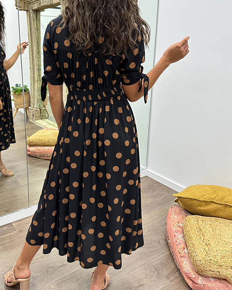 Monique | Robe élégante à pois
