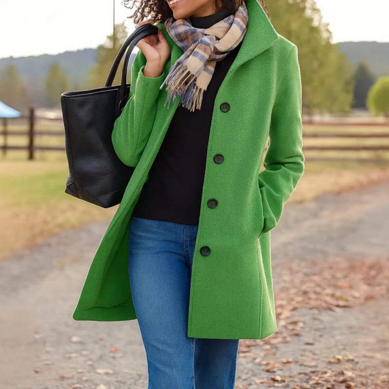 Aubrey | Classic Coat with Buttons for Women | Lunarafi