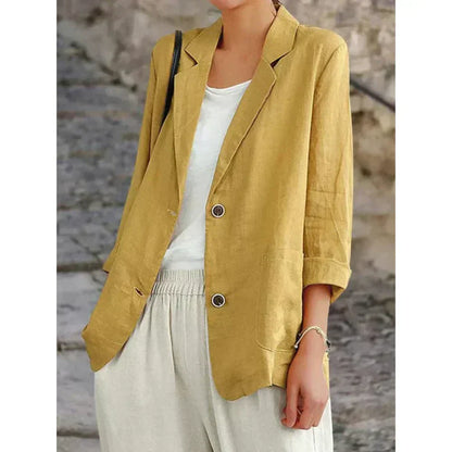 Magdara - Linen Relaxed Women Blazer