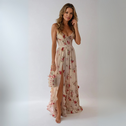 Liorenne | Sophisticated Floor-Length Floral Dress for Women