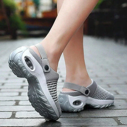 CloudClog | Orthopedische dames luchtkussenklompen – Lichtgewicht, ademend mesh instappers