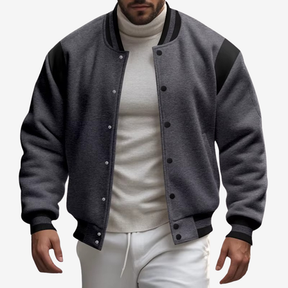 Mark - Long Sleeve Jacket with Button Closure and Side Pockets
