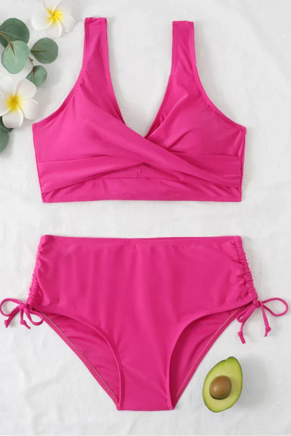 Sofia - Comfortabele en Tweedelige Push Up Bikini - met Verstelbare Opties en Hoge Taille