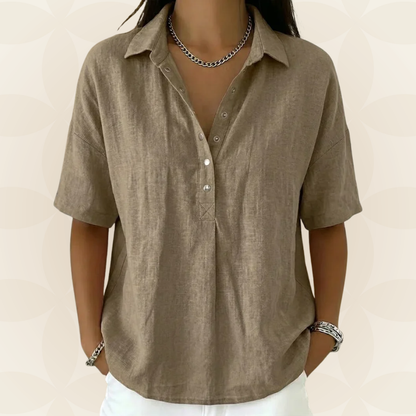 Sonja - Bluse mit Kragen und Knopfdetails