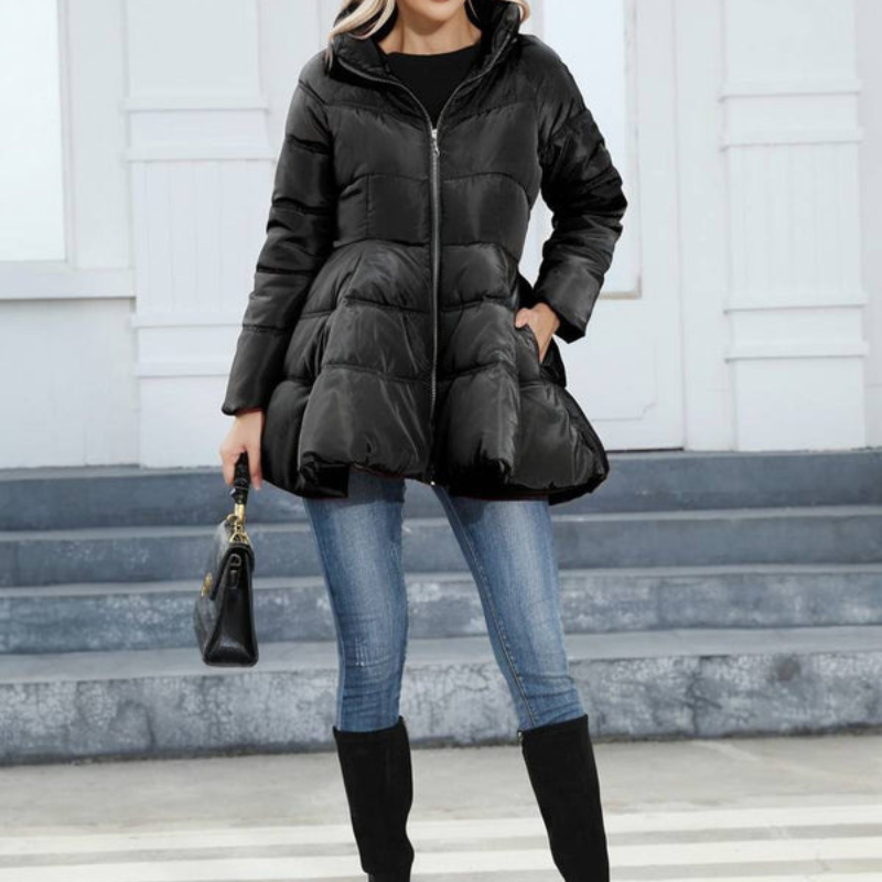 Nora – Long Sleeve Jacket with Collar and Pockets