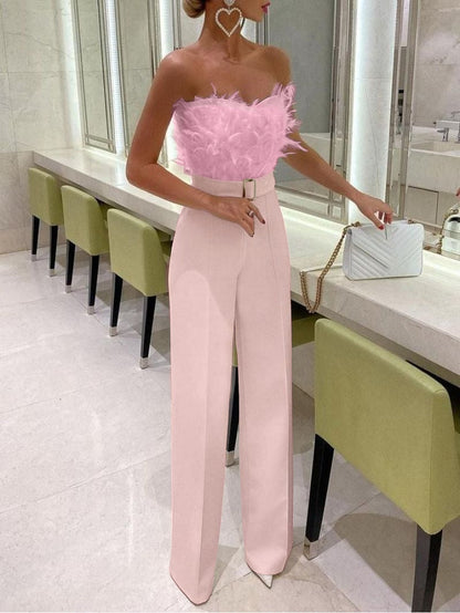 Jumpsuit mit Rohrentop für Damen, eleganter Einteiler für Events, Abende und Anlässe