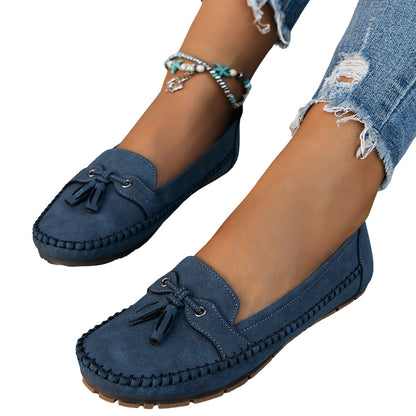 Mocassins femme en suède