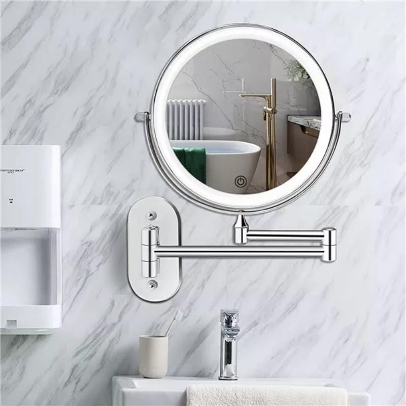 MirrorLux - Vægmonteret LED makeupspejl med justerbar